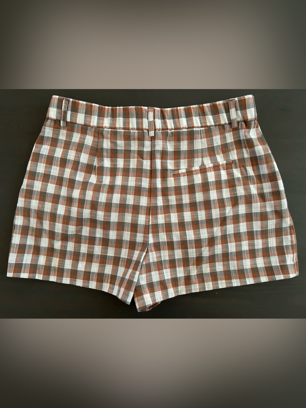 Nine West Rust and White Plaid Shorts - Picture 2 of 4